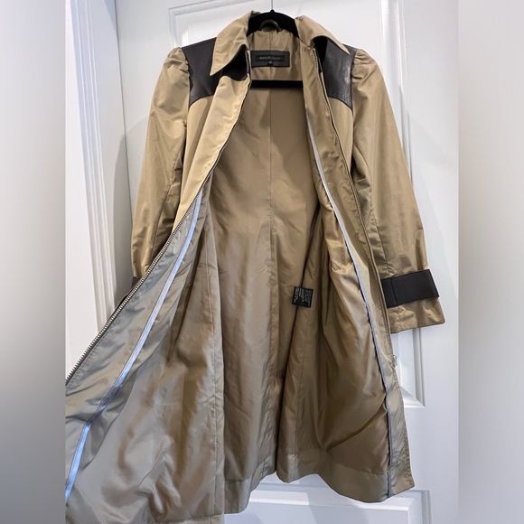 Rudsak - beige colour, light trench coat with dark brown leather trim. - Picture 8 of 9